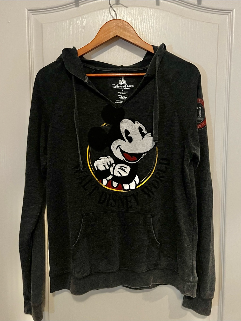 Disney Parks Black Mickey Mouse Hooded Pullover